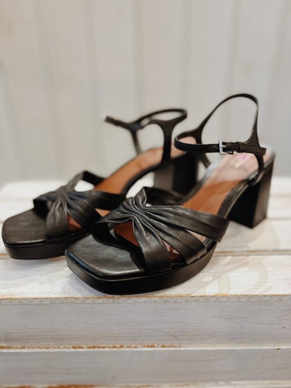 Reformation Maize Platform Heeled Sandals - Size 8
